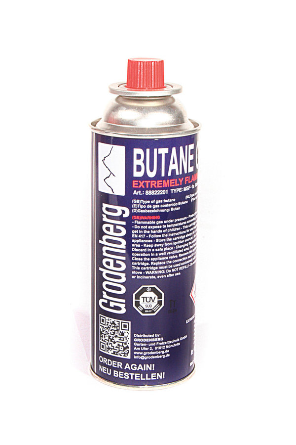4x Butangas Kartuschen mit Sicherheitsventil 227 ml für Gaskocher
