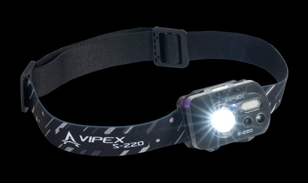 Stirnlampe Anaconda Vipex S-220 mit Sensormodus Kopflampe Stirnleuchte