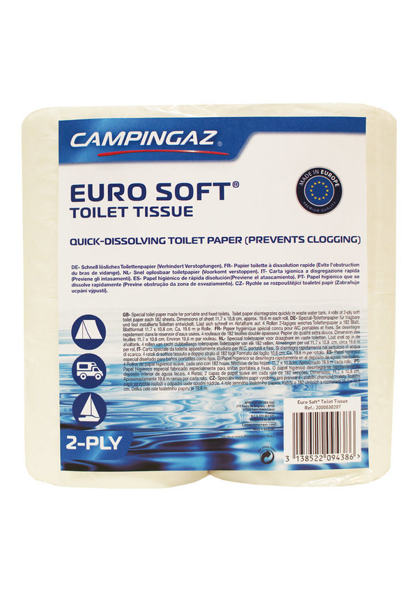 4 Rollen Toilettenpapier Euro Soft für Chemietoiletten