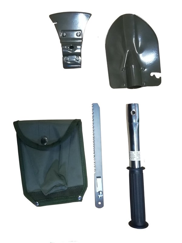 Gebraucht 5-in-1 Multifunktions Werkzeug-Set Spaten, Säge, Hammer, Beil, Öffner, Tasche Campfrei